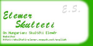 elemer skulteti business card